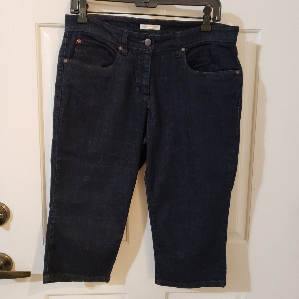 Eileen fisher bermuda denim dark wash sz Petite Medium